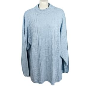 𝅺spunky Baby Blue Sparkly Long Sleeve Sweater Sz Lg